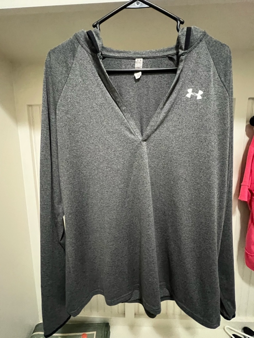 Under Armour Women's Dark Gray V-Neck Pullover Hoodie